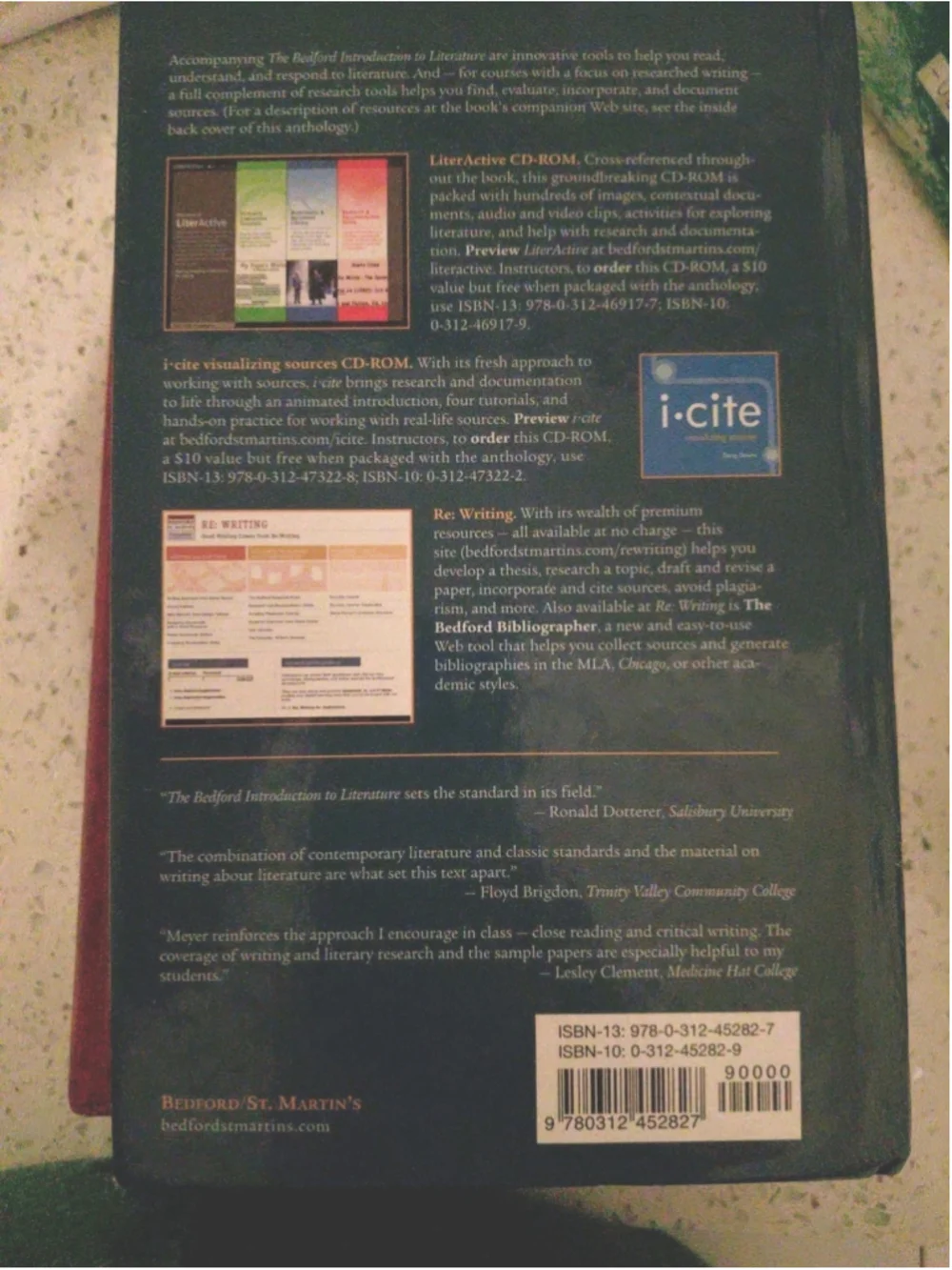 Bedford Introduction to Literature : Reading, Thinking, Writing by Michael Meyer